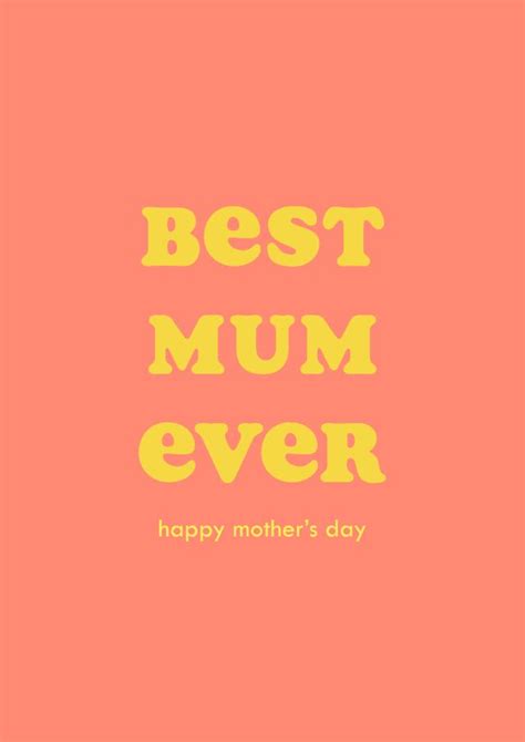 Best Mum Ever Mothers Day Card Thortful