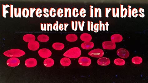 Does Natural Ruby Glow Under Uv Light Fluorescence In Rubies In Ultraviolet Light Youtube