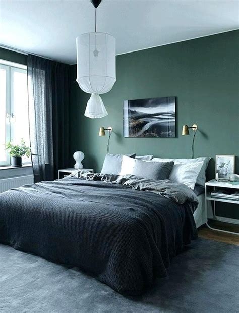 Modern simple master bedroom interior design an apartment with king. gray and sage green bedroom gray and sage green bedroom ...