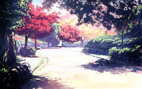 Wallpaper Sunlight Landscape Sunset Anime Nature Reflection