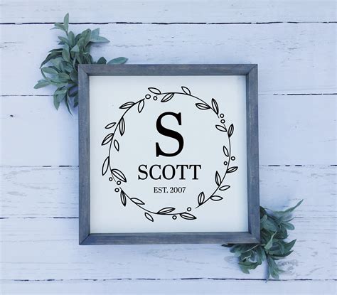 Personalized Family Monogram Sign | Family monogram sign, Monogram signs, Family monogram