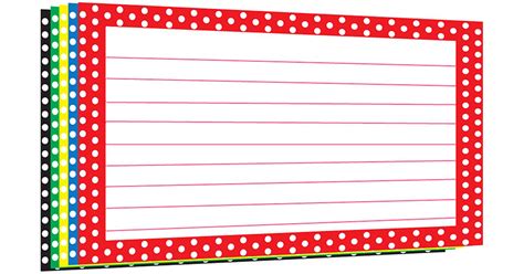 Maybe you would like to learn more about one of these? Border Index Cards 4X6 Polka Dot Lined - TOP3669 | Top Notch Teacher Products | Supplies,Index Cards
