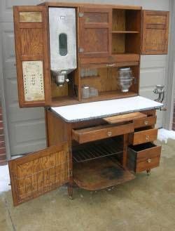 Oak antique telephone parts » oak telephone labels Dream of a Hoosier cabinet | Antique kitchen cabinets ...