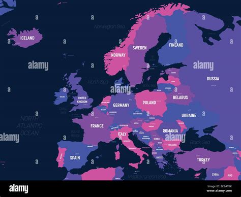 Mapa De Europa Mapa Pol Tico De Alto Nivel De Detalle Del Continente