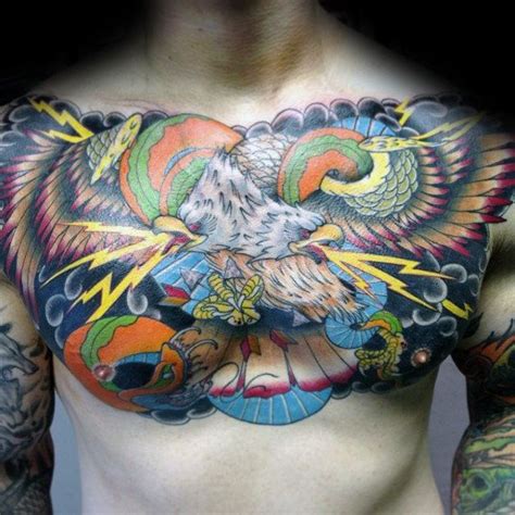 80 Eagle Chest Tattoo Designs For Men Manly Ink Ideas Eagle Chest