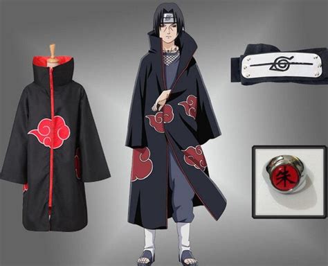 Halloween Anime Naruto Uchiha Itachi Cosplay Costume Akatsuki Ninja
