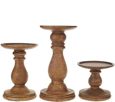 Set Of 3 Graduated Candle Holder Pedestals By Valerie Page 1 —