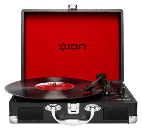 Ion Audio Vinyl Motion Portable Turntable Black Vinylmotionms1xus