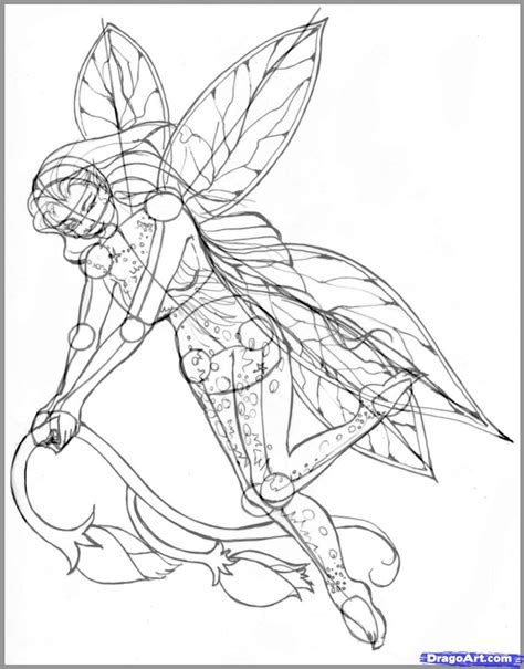 How To Draw Realistic Fairies Draw A Realistic Fairy Step 7 Garden