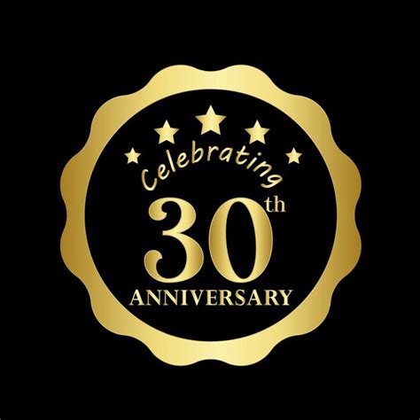 Premium Vector Golden 30th Anniversary Background Logo