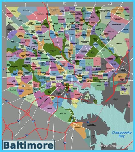 Map Of Baltimore Baltimore Neighborhoods Baltimore City Baltimore