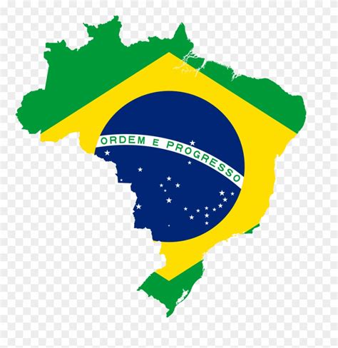 Brazil Flag Country Shape Clip Art Library