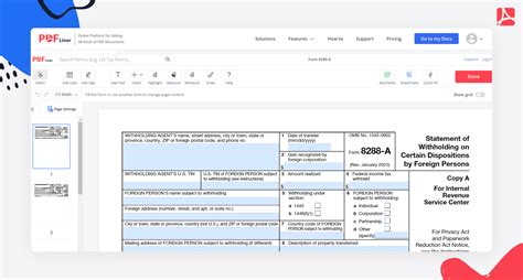 Irs Form 8288 Fillable Printable Forms Free Online