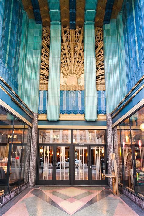 Eastern Columbia Building Entrance Los Angeles Art Deco Architecture