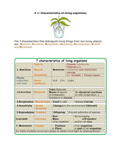 01 Classification Of Living Things Biology Notes Igcse 2014