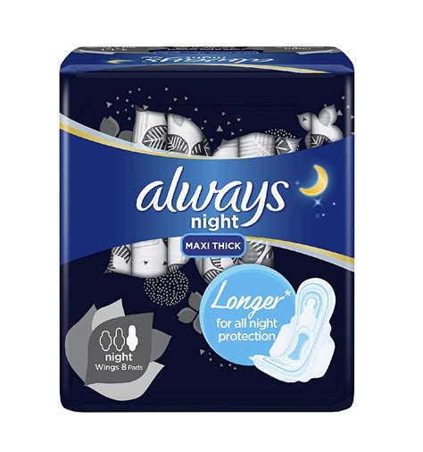 Always Night 8 Maxi Thick Pads With Wings From Supermartae