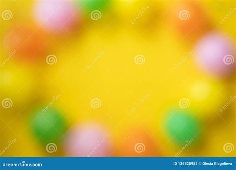 Colorful Blur Background With Balloons Birthday Holiday Or Party