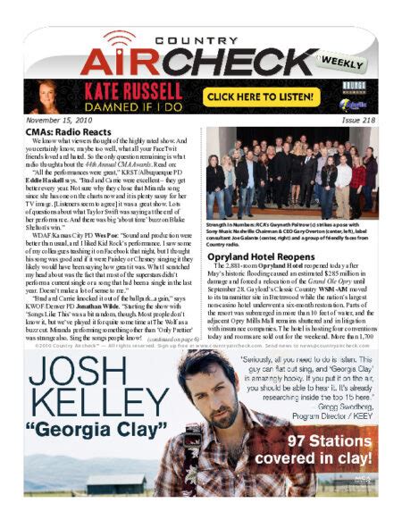 Country Aircheck Weekly Country Aircheck