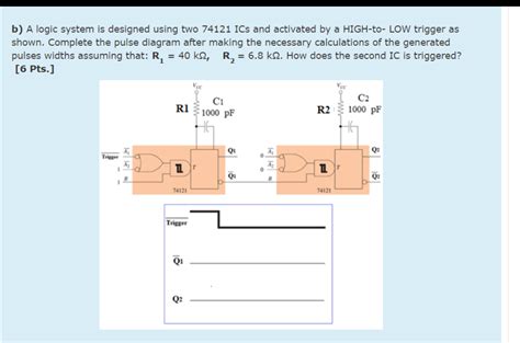 Solved B A Logic System Is Designed Using Two 74121 Ics And