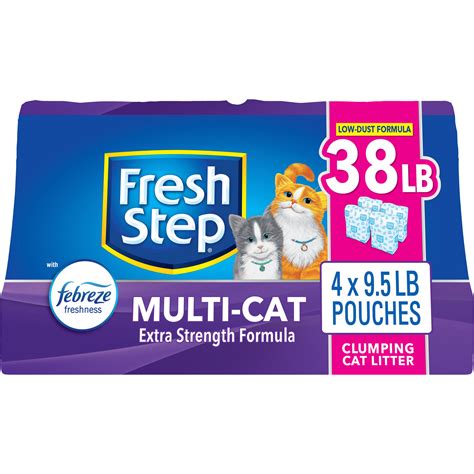 Fresh Step Multi Cat Scented Litter With Febreze Clumping Cat Litter