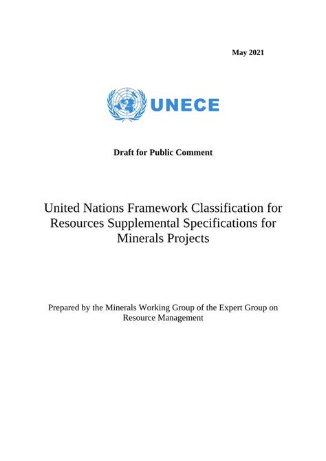 Pdf United Nations Framework Classification For Resources Dokumentips