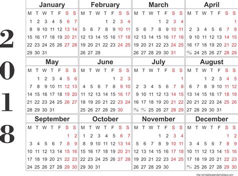 Microsoft Word 12 Month Calendar Template 2018 Template Calendar Design