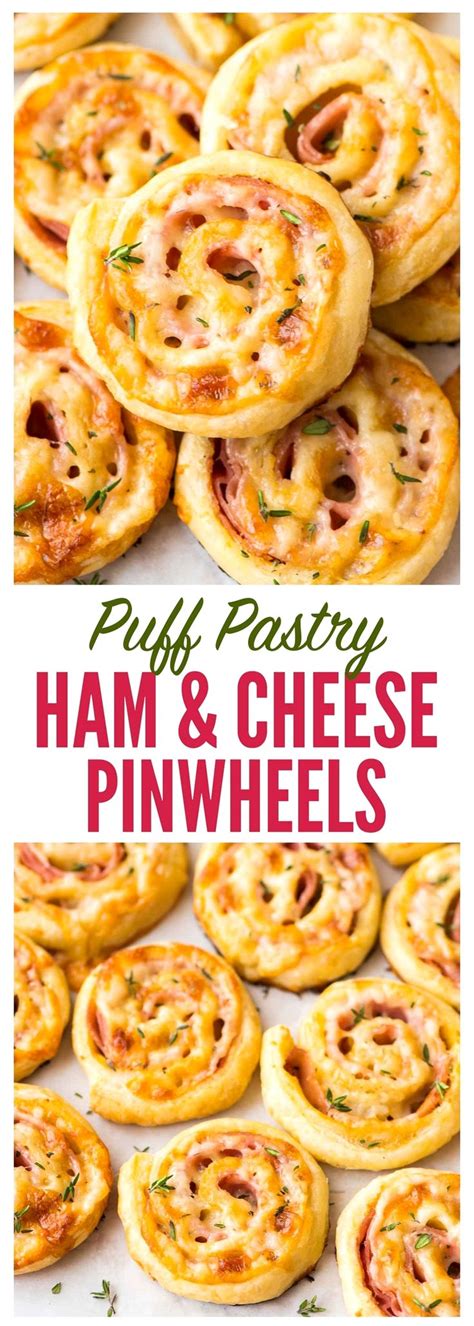 easy ham and cheese pinwheels with puff pastry just four ingredients everyone loves this