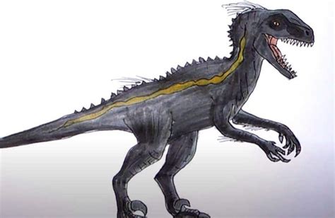 How To Draw Indoraptor From Jurassic World Drawings Jurassic World