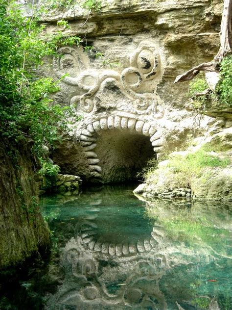 Mayan Entrance In The Caves Of Xcaret Riviera Maya Mexico Artofit