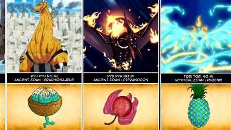 All Ancient And Mythical Zoan Fruits In The Anime Youtube