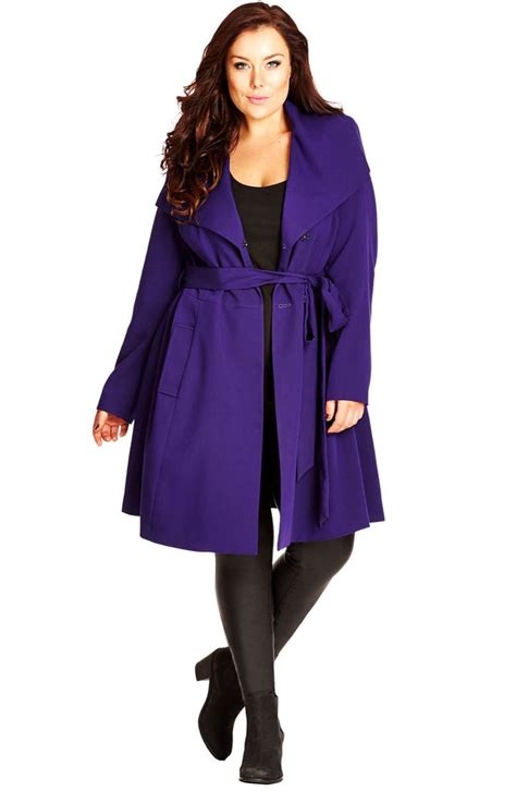 City Chic So Chic Colored Trench Coat Plus Size Nordstrom