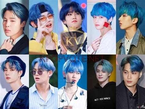 Who Is The Best Blue Hair Male Kpop Vote Now Kpop Vote