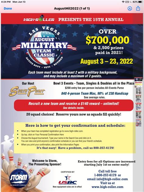 August Military Team Classic Bowling Tournament Southern Tnba Usbc