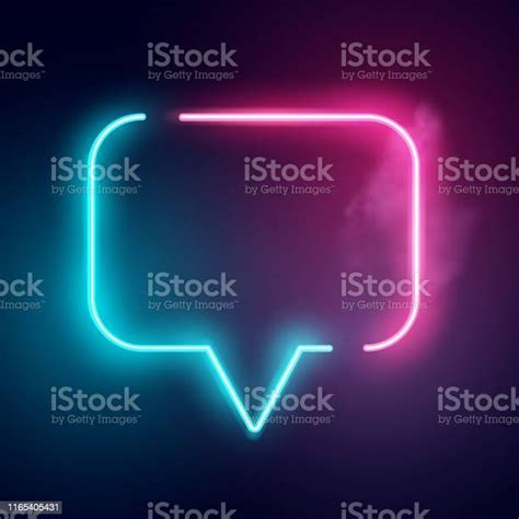 Electric Neon Speech Bubble Sign Stock Illustration Download Image
