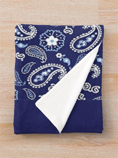 Blue Bandana Pattern Throw Blanket For Sale By Getpressedshirt