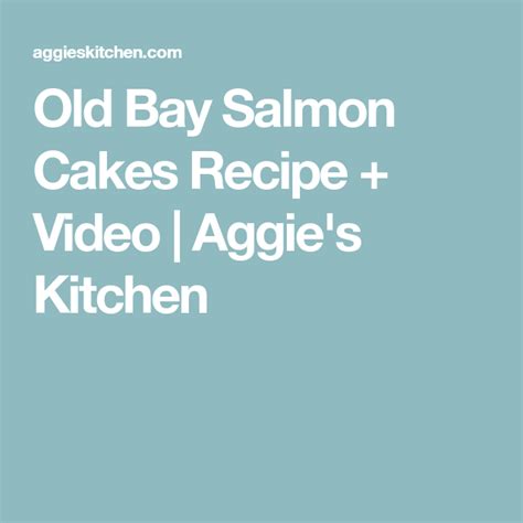 Old Bay Salmon Cakes | Recipe | Salmon cakes, Old bay salmon cakes recipe, Salmon