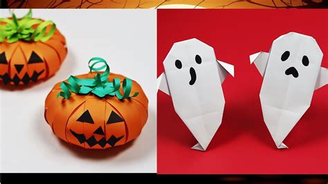 Paper Halloween Crafts Origami Ghost Origami Pumpkin Paper