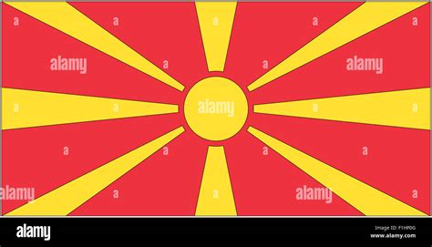 Fahne Mazedonien Flag Macedonia Stock Photo Alamy