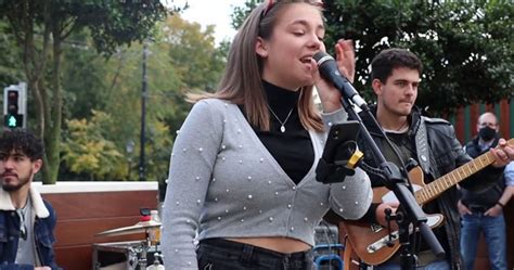 Allie Sherlock Sings I Will Survive On The Street Of Dublin