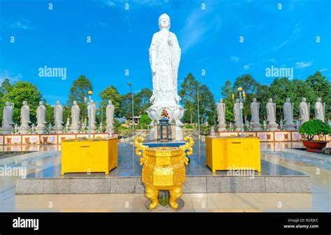 Beauty Architecture Leads To Lord Buddha Statue Shining In Dai Tong Lam