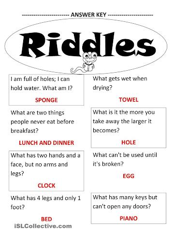 Illustration Showing Riddle Riddle And Answers Brain Teasers