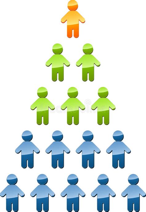 Hierarchy Management Pyramid Illustration Stock Illustration