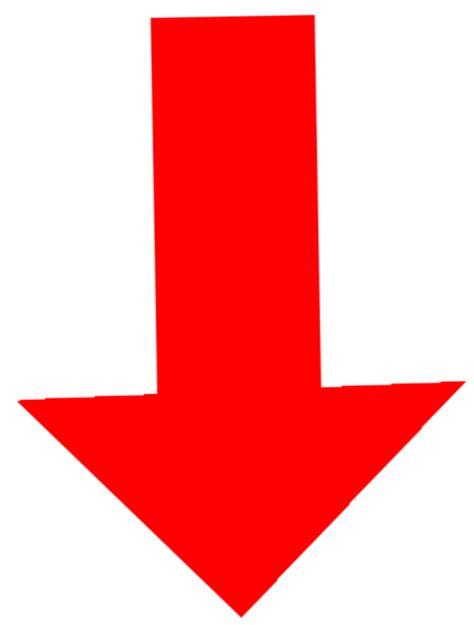 Red Down Arrow Png Transparent Background Free Download 36965