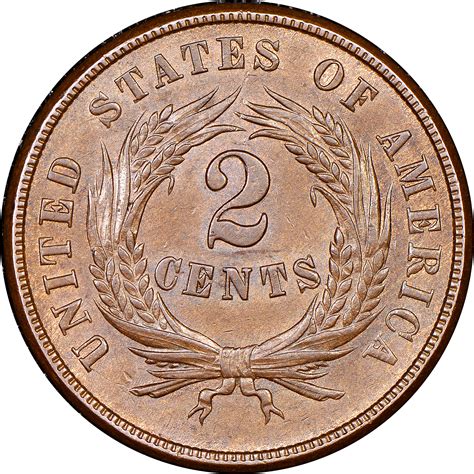 1865 2c Ms Shield Two Cents Ngc
