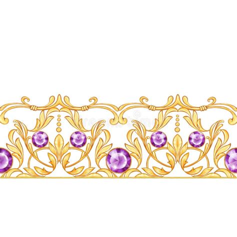 Seamless Baroque Border Stock Illustration Illustration Of Elegance