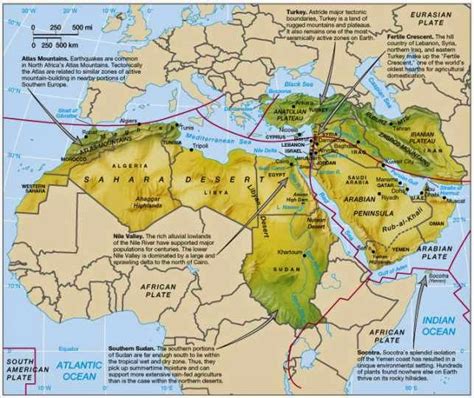 Physical Map Of North Africa