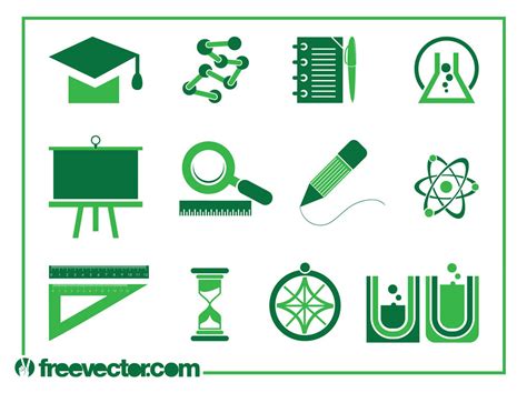 Education Icons Vectors Vector Art And Graphics