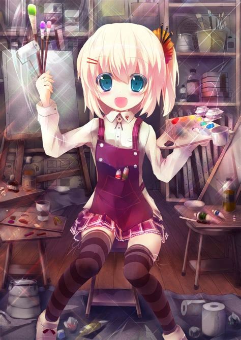 Anime Art Artist Painter Painting Paints Paint Palette