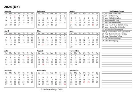 2024 Uk Calendar Printable In Word Pdf Excel