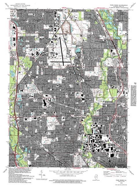 Park Ridge Topographic Map 124000 Scale Illinois
